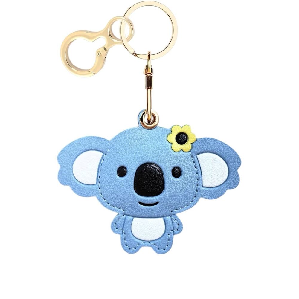NEW Blue Koala Keychain Charm with Yellow Flower